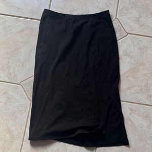 Charlotte Russe Solid Black Stretch Pencil Skirt